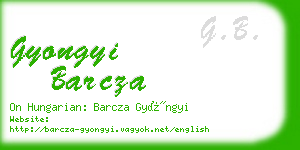 gyongyi barcza business card